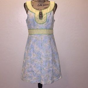 Lilly Pulitzer Floral Sleeveless Dress with Green‎ Accents